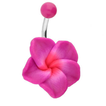 Bauchnabelpiercing Blume Pink