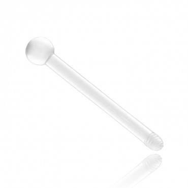 Piercingpunktur ® - Stecker transparent mit 2,5 mm Kugel in 1,2 x 11mm Länge