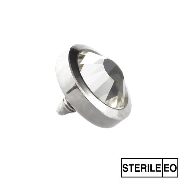 Schraubaufsatz flach mit Kristall steril