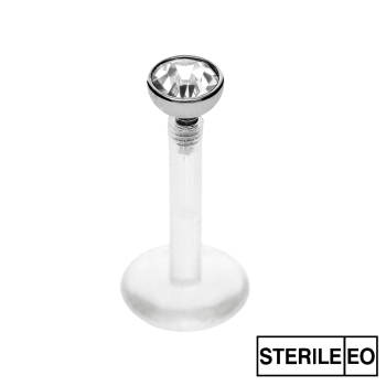 Bioflex Labret mit Kristall Aufsatz steril
