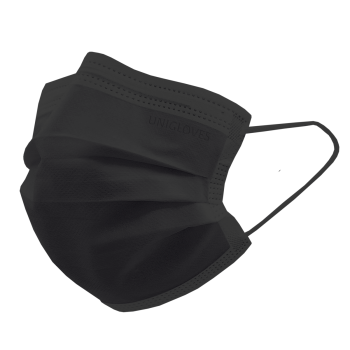 Unigloves Profil Plus OP-Mundschutz Atemschutzmaske schwarz 50 Stück