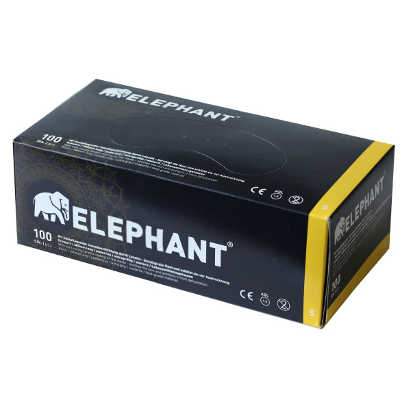 Elephant Handschuhe 100 Stück Schwarz S