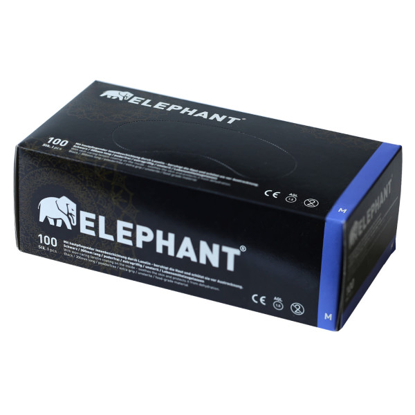 Elephant Handschuhe 100 Stück Schwarz M