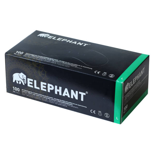 Elephant Handschuhe 100 Stück Schwarz L