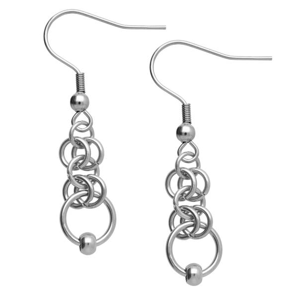 Ohrhänger Ohrringe BDSM Edelstahl Schmuck Ring Der O