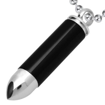 Kettenanhänger Patronenkugel Schwarz