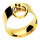 Edelstahl-Ring der O Fetisch 10 mm Goldfarben 17 mm