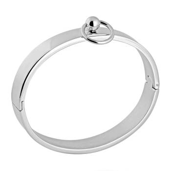 Edelstahl Armreifen Fetisch Ring der O 17 cm Silberfarben