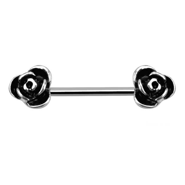Brustpiercing Stab Rose