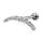 Ohrpiercing Barbell 9 Steine