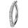 Bauchnabelpiercing Clicker Bogen Kristall
