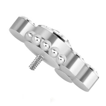 Schraubaufsatz Cluster Orientalisch mit 5 Kristallen aus Titan